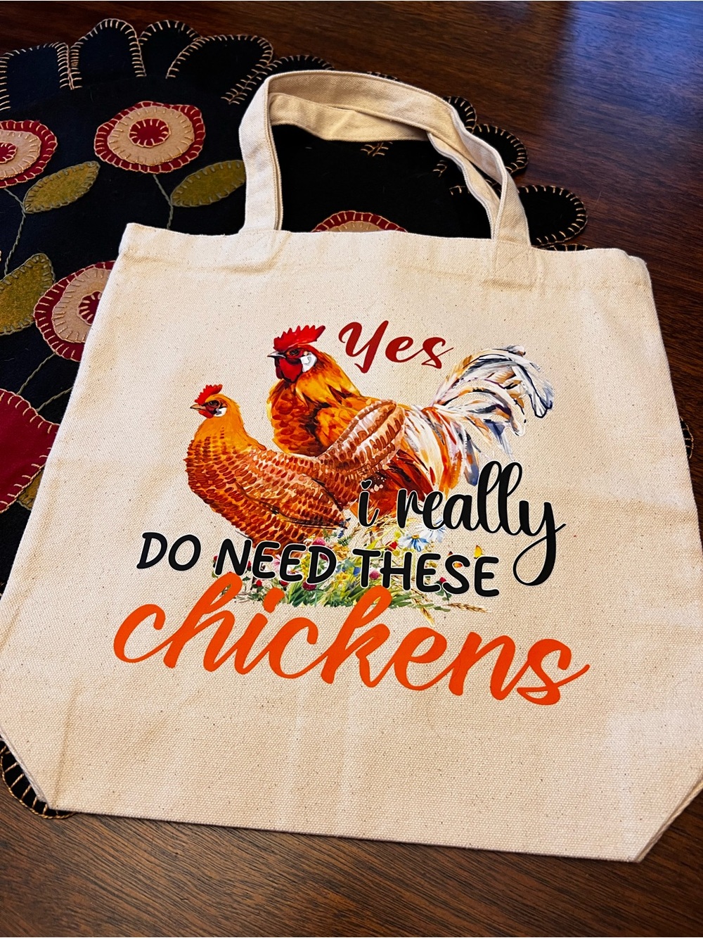 Yes I Really Do Need These Chickens Canvas Tote